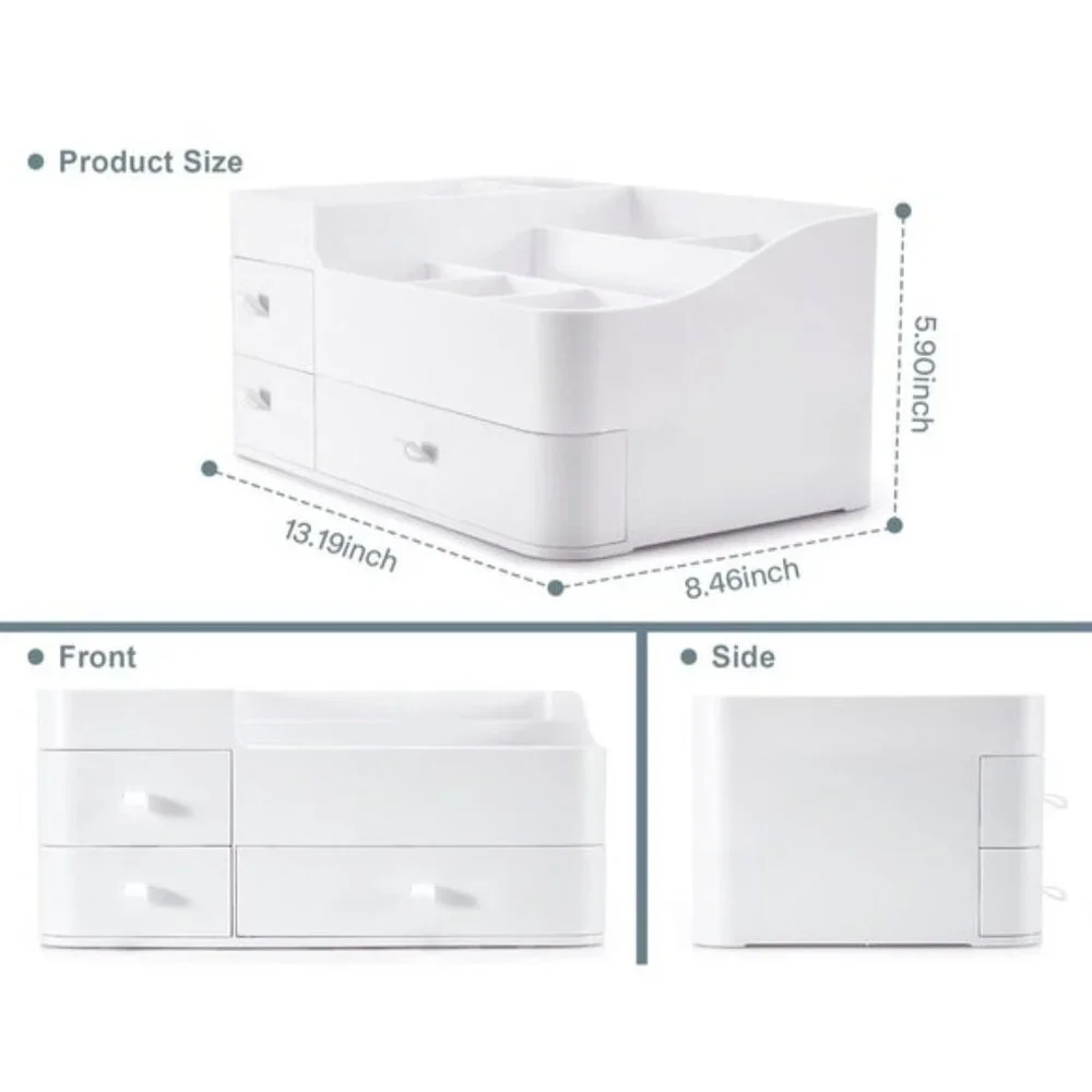 New Large Makeup Organizer with Drawers, Skincare & Cosmetic Storage for Vanity